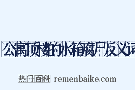 公寓顶楼的水箱腐尸反义词是什么意思的图片